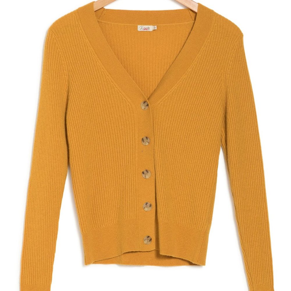 Kai V-Neck Cashmere Sweater FAHERTY BRAND - Picture 1 of 10